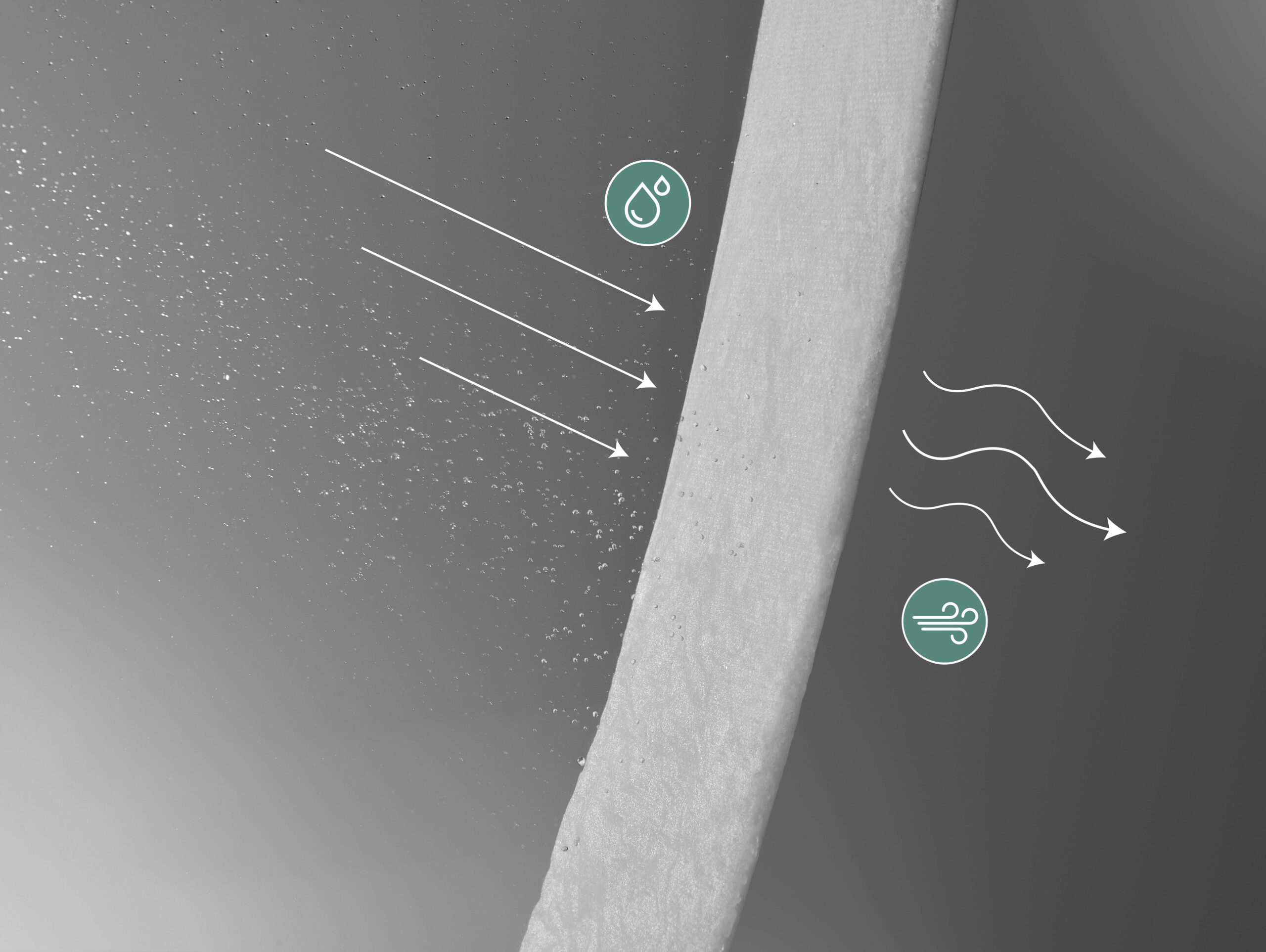 Close up texture of SAP Sheet composite nonwoven